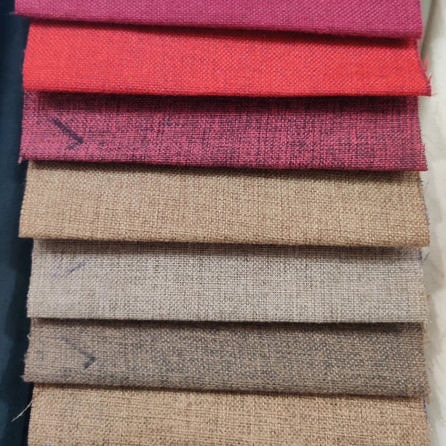 Curtain fabric Samples Jute