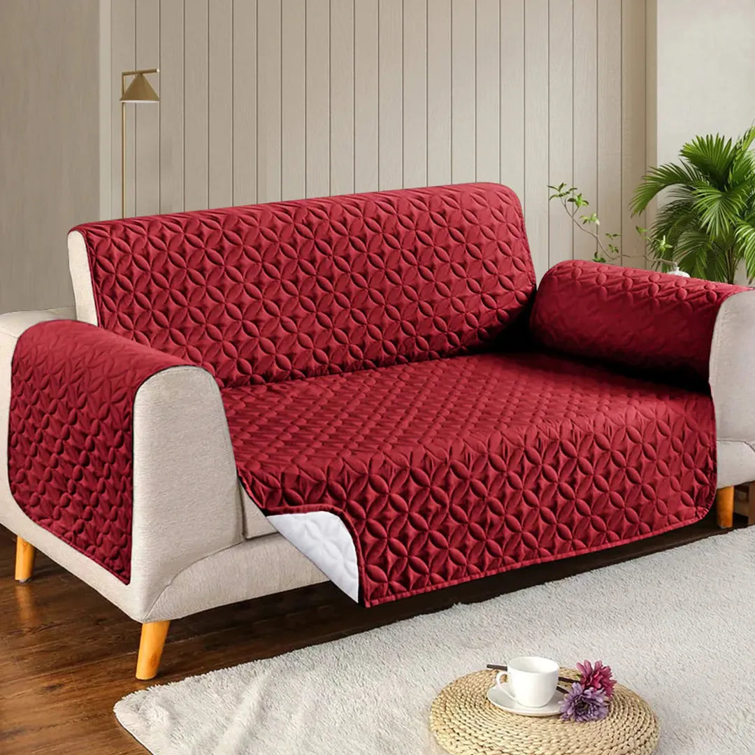 Microfiber Quilted Sofa Cover- 7 Colors Available