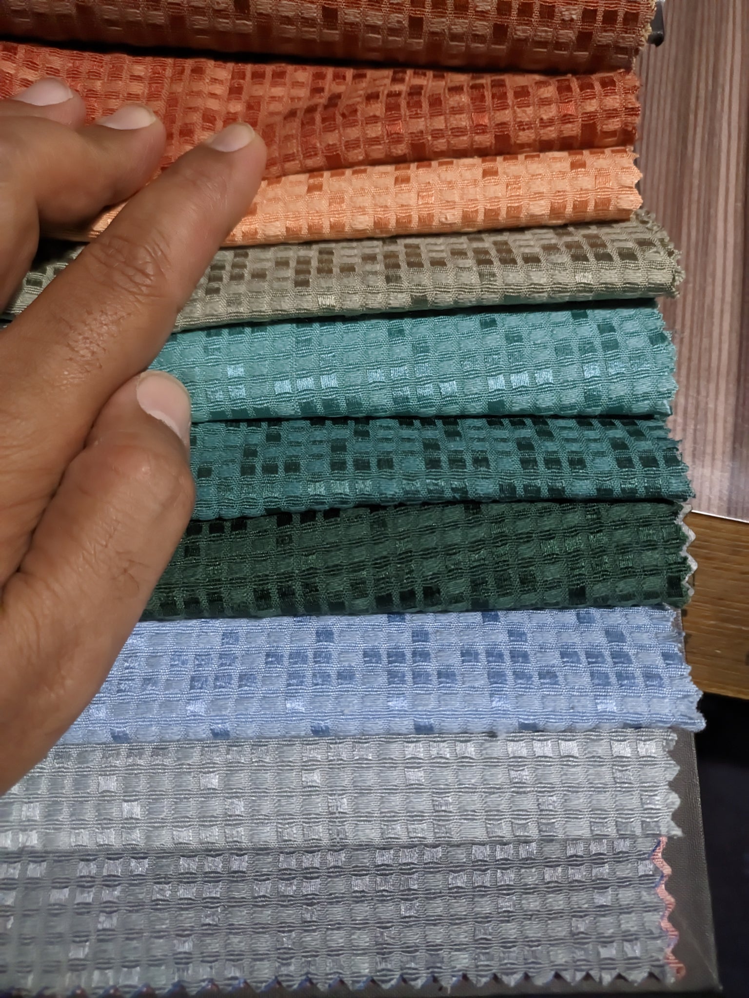 Curtain fabric Samples 3d Jacquard Swatches