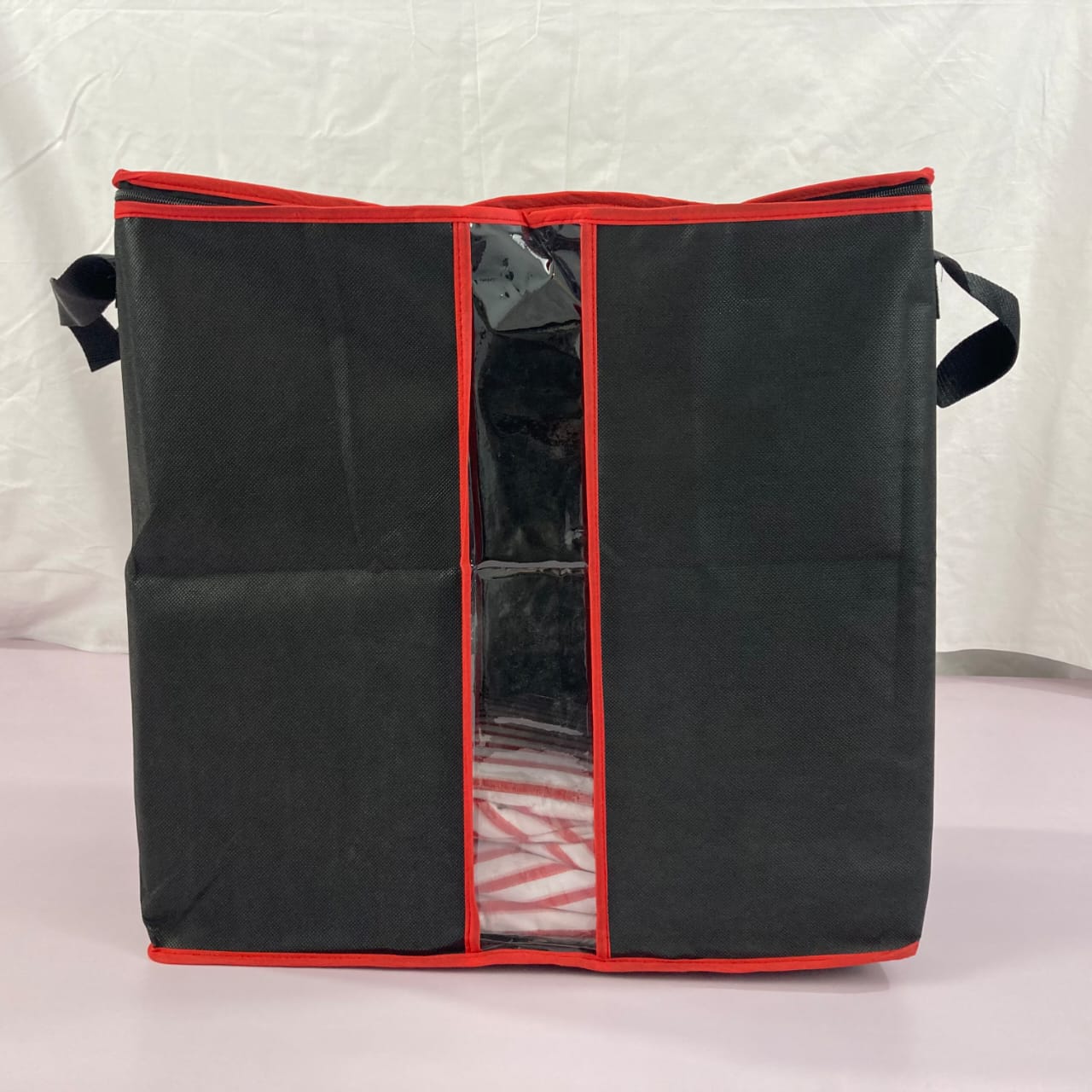 Thick Non Woven Storage Bag Zipper Black