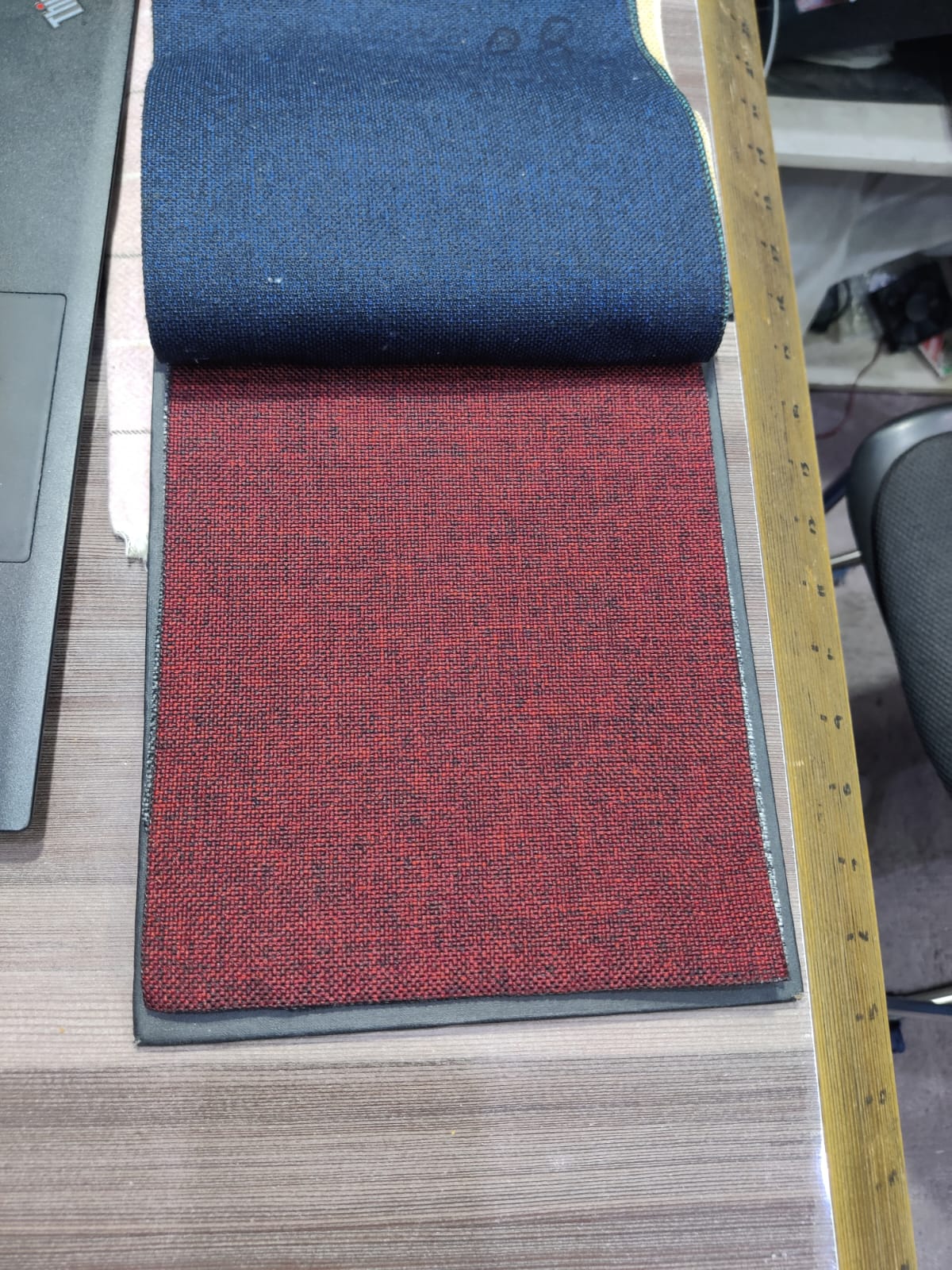 Premium Thick Jute Curtain Redish Maroon