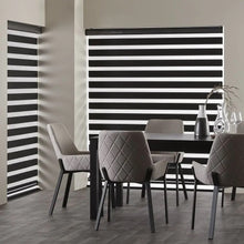 Roller Blinds Black and White Stripes Opaque