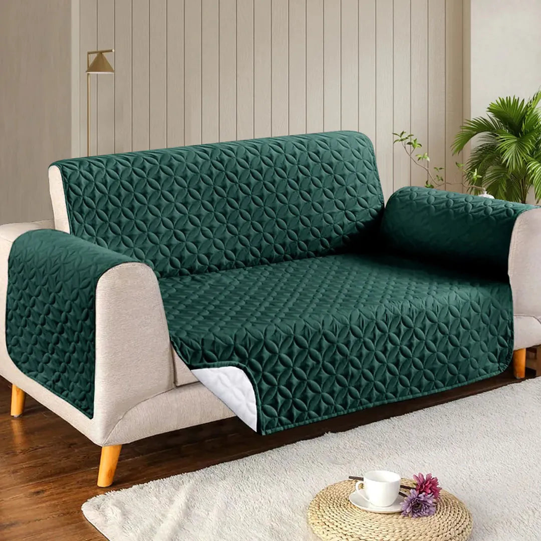 Microfiber Quilted Sofa Cover- 7 Colors Available