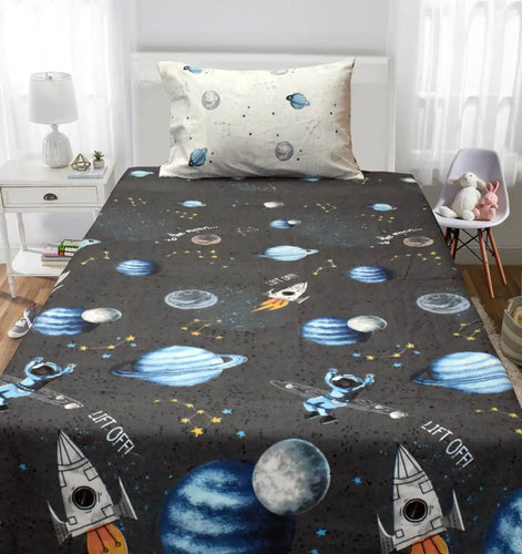 Space Kids Bed Sheet