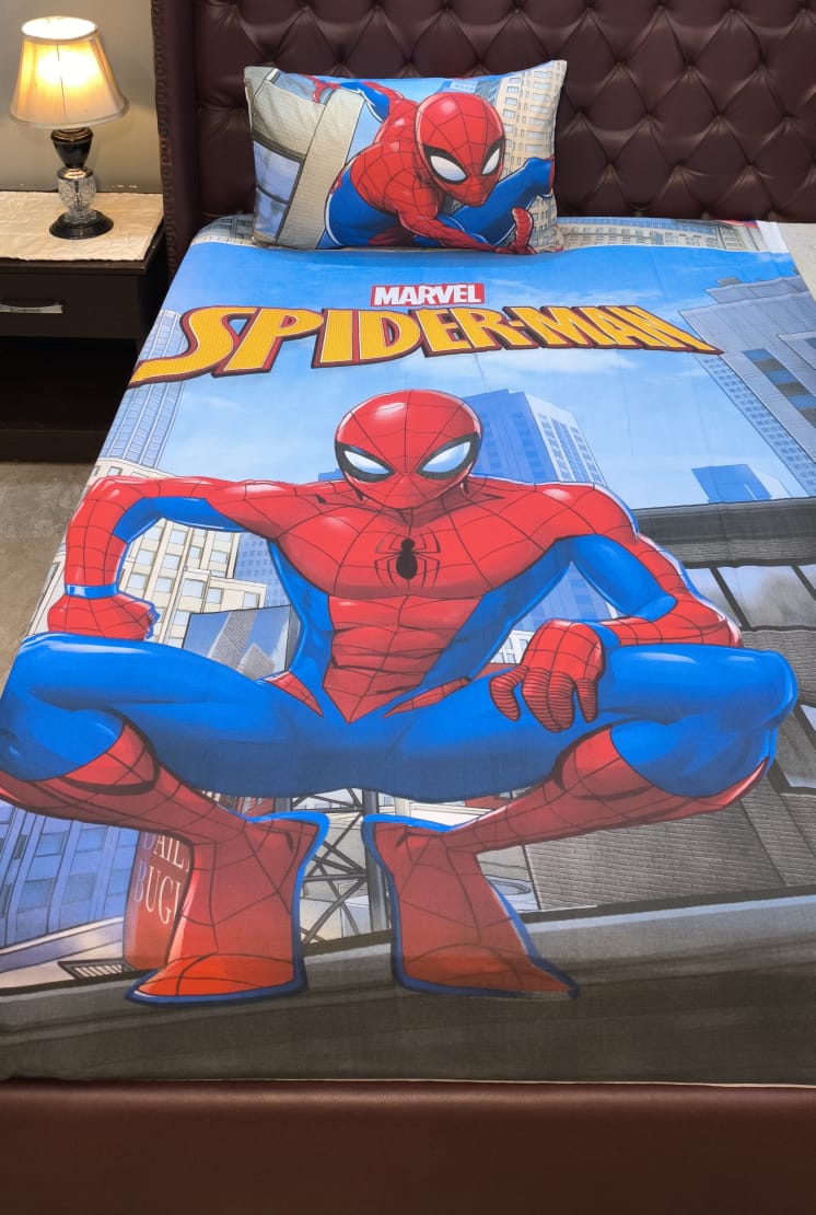 Spiderman Kids Bed Sheet