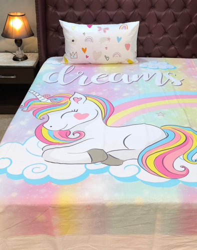 Unicorn Kids Bed Sheet