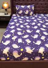 Glow&dark beautiful little cat  Bed Sheet