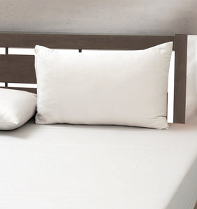 Plain Pearl White Satin Fitted Bedsheet