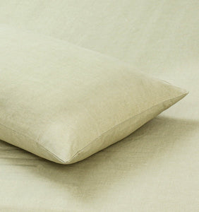 Plain Olive Green Satin Fitted Bedsheet