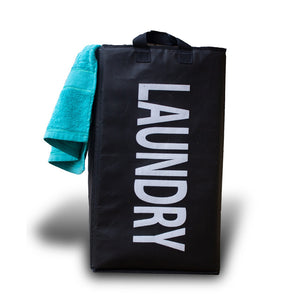 Foldable Laundry Basket / Non Woven Clothes Bag Black