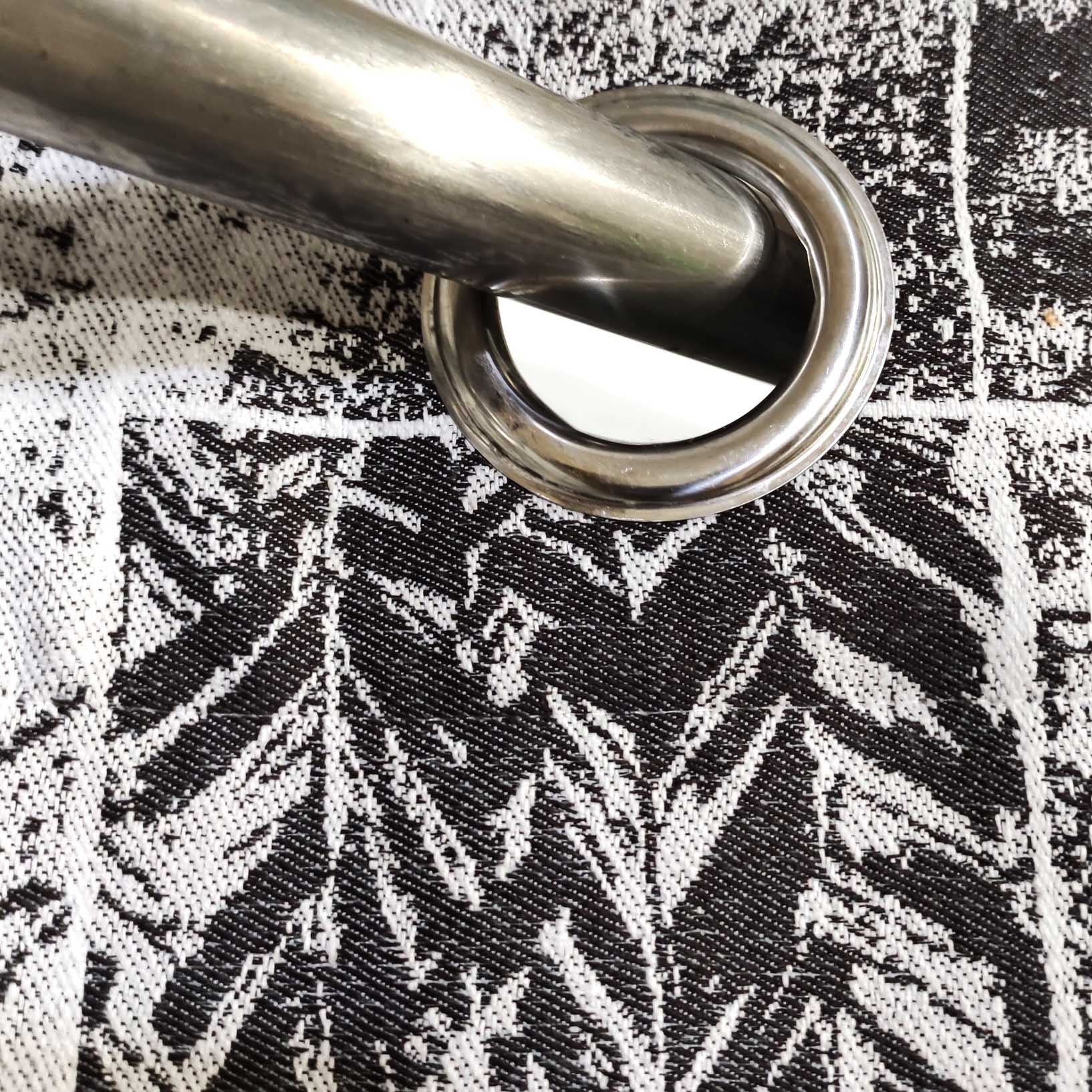 Fonds Culture Thick Viscose Curtain Grey on White Base