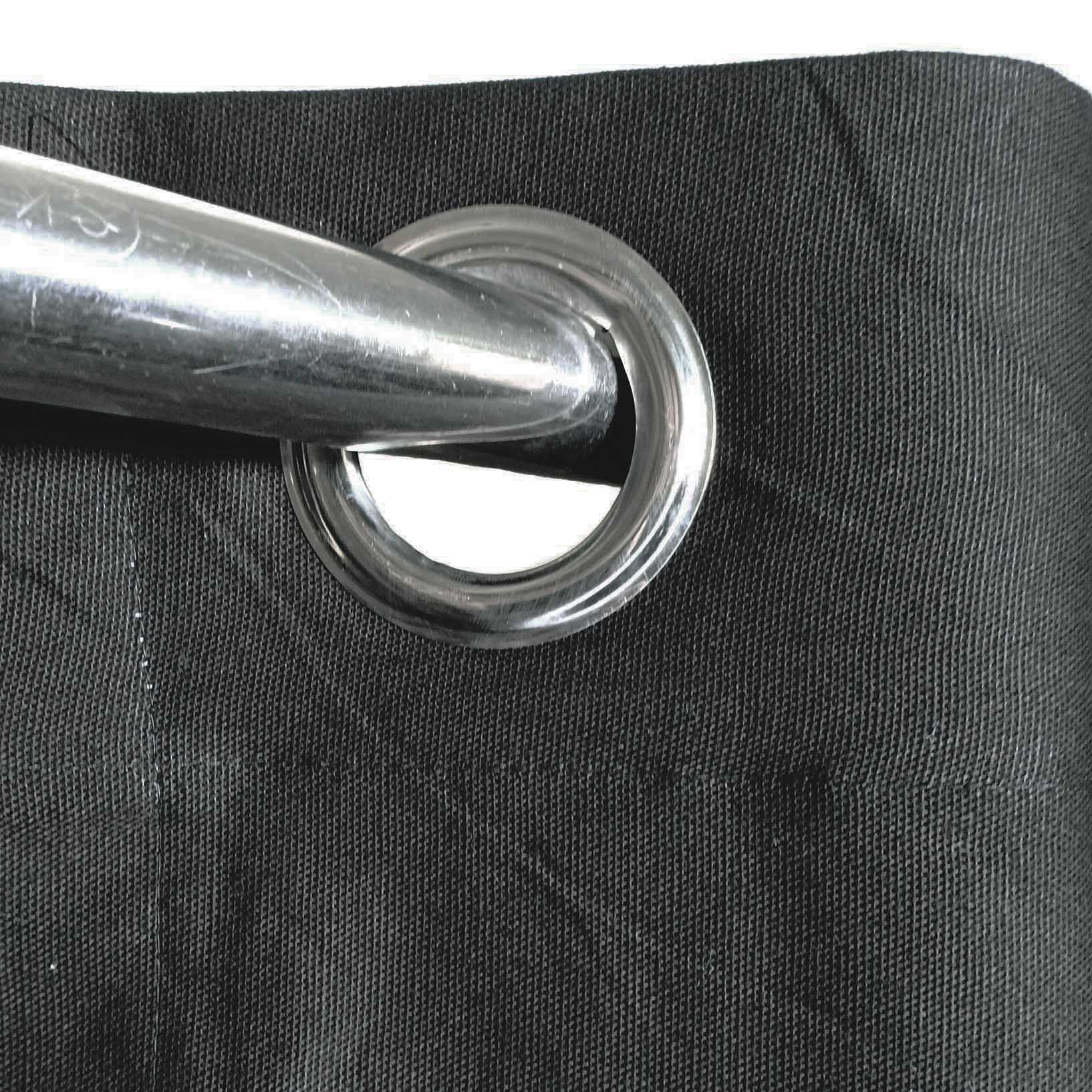 Black Plain Duck Cotton Curtain