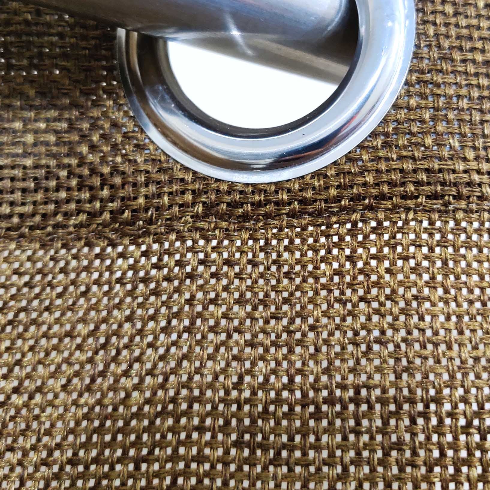 Premium Jute Curtain See Through Peanut Brown