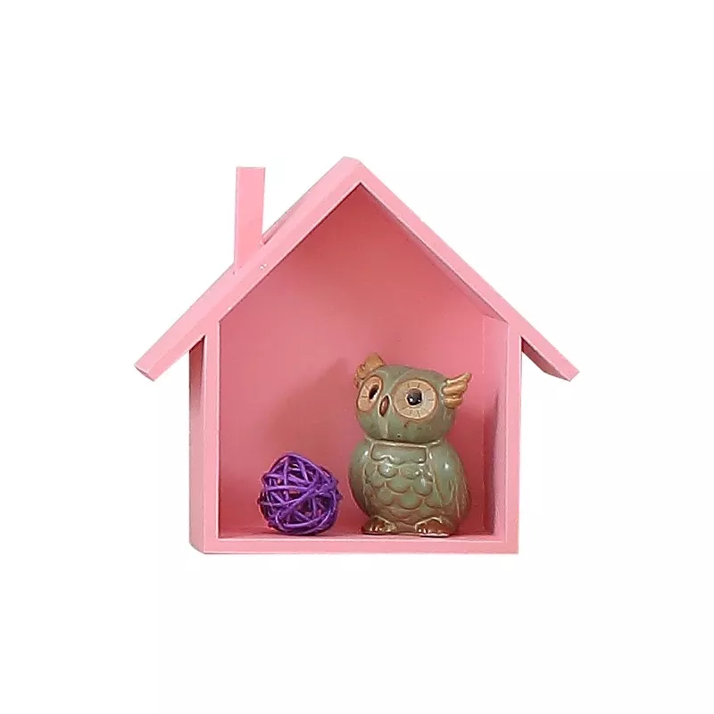 Wooden WARP House Shaped Shelf - waseeh.com