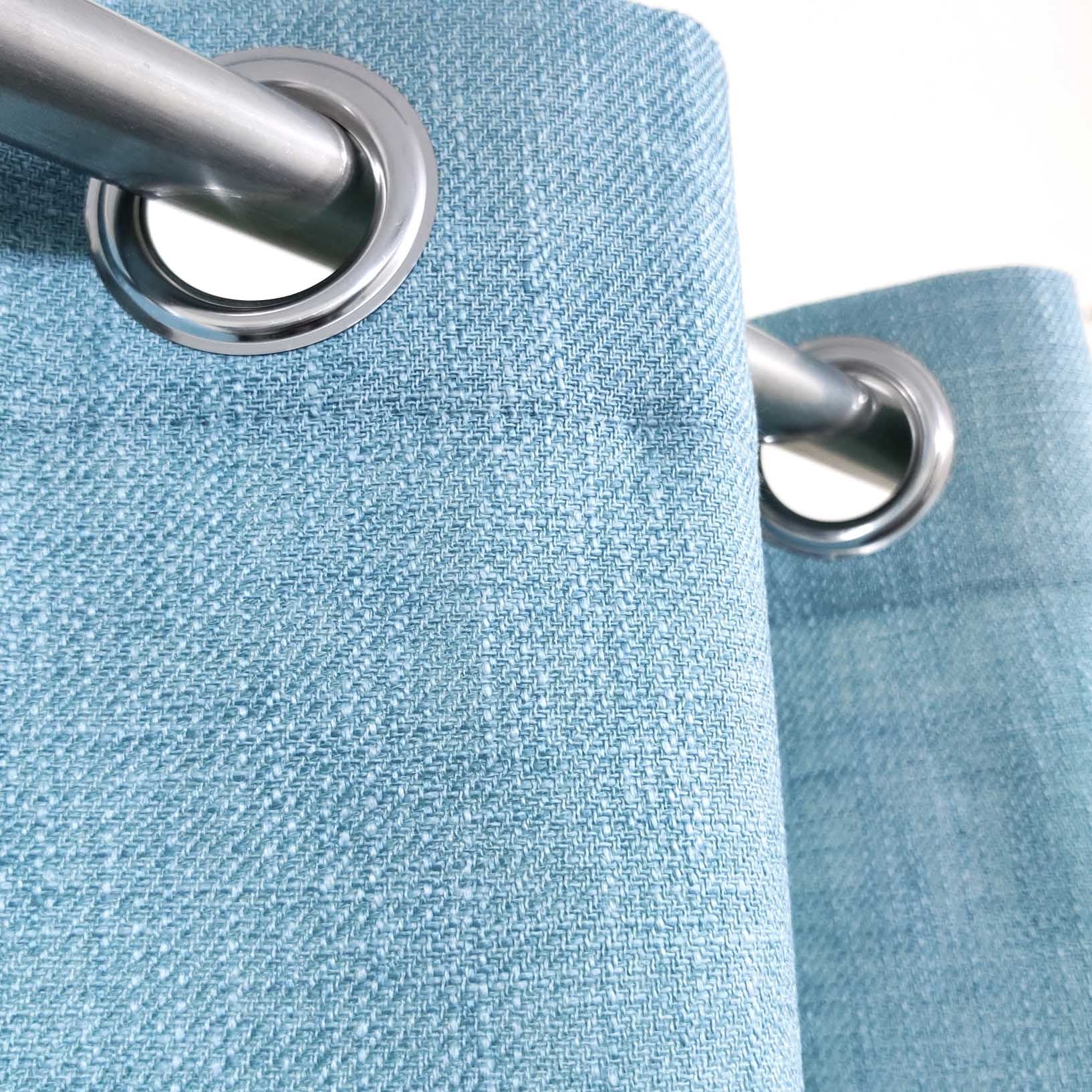 Premium Jute Curtain Turquoise Green