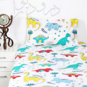 Jurassic Park Bed Sheet With One Pillow Case