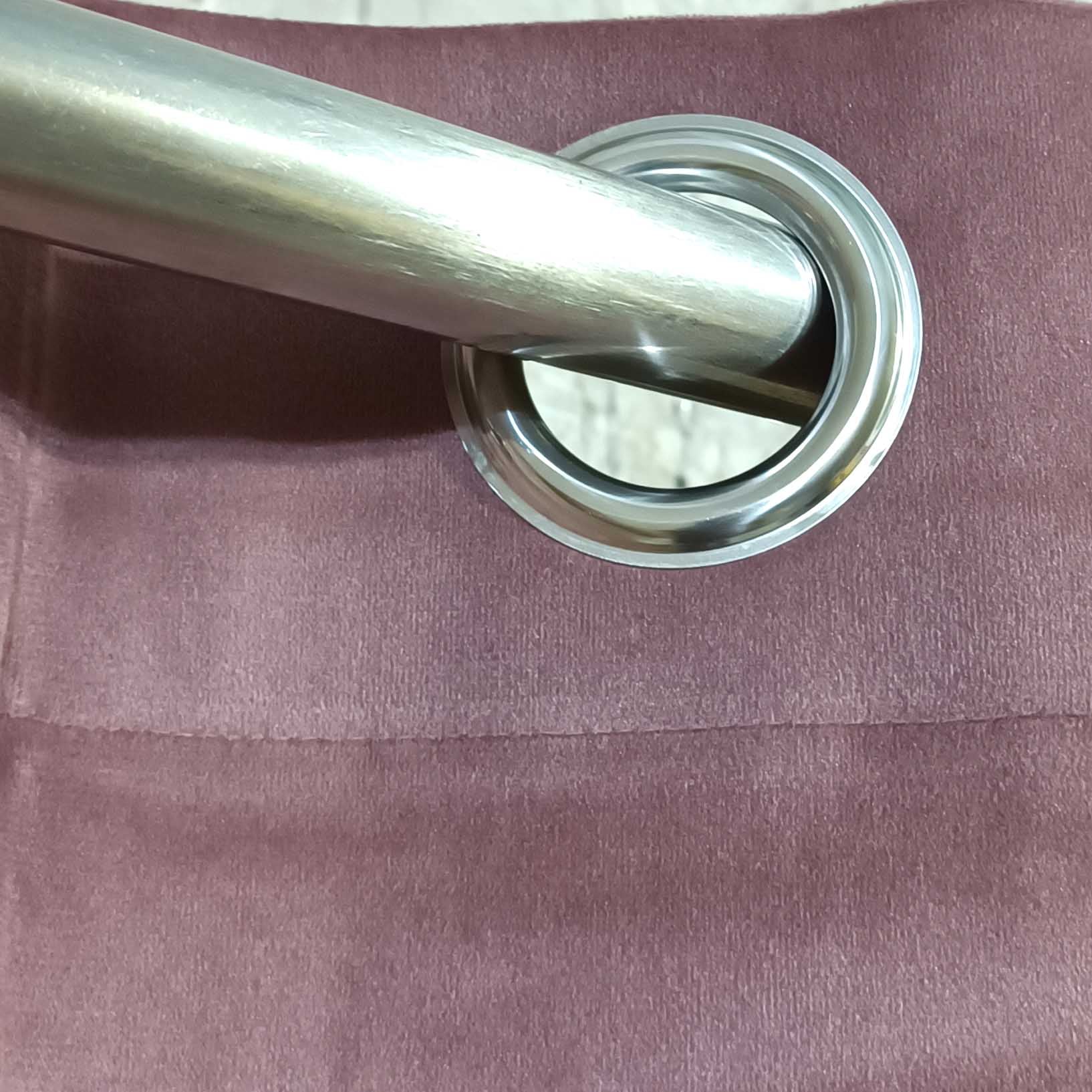 Plain Velvet Curtain Dark Rose Pink
