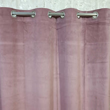 Plain Velvet Curtain Dark Rose Pink