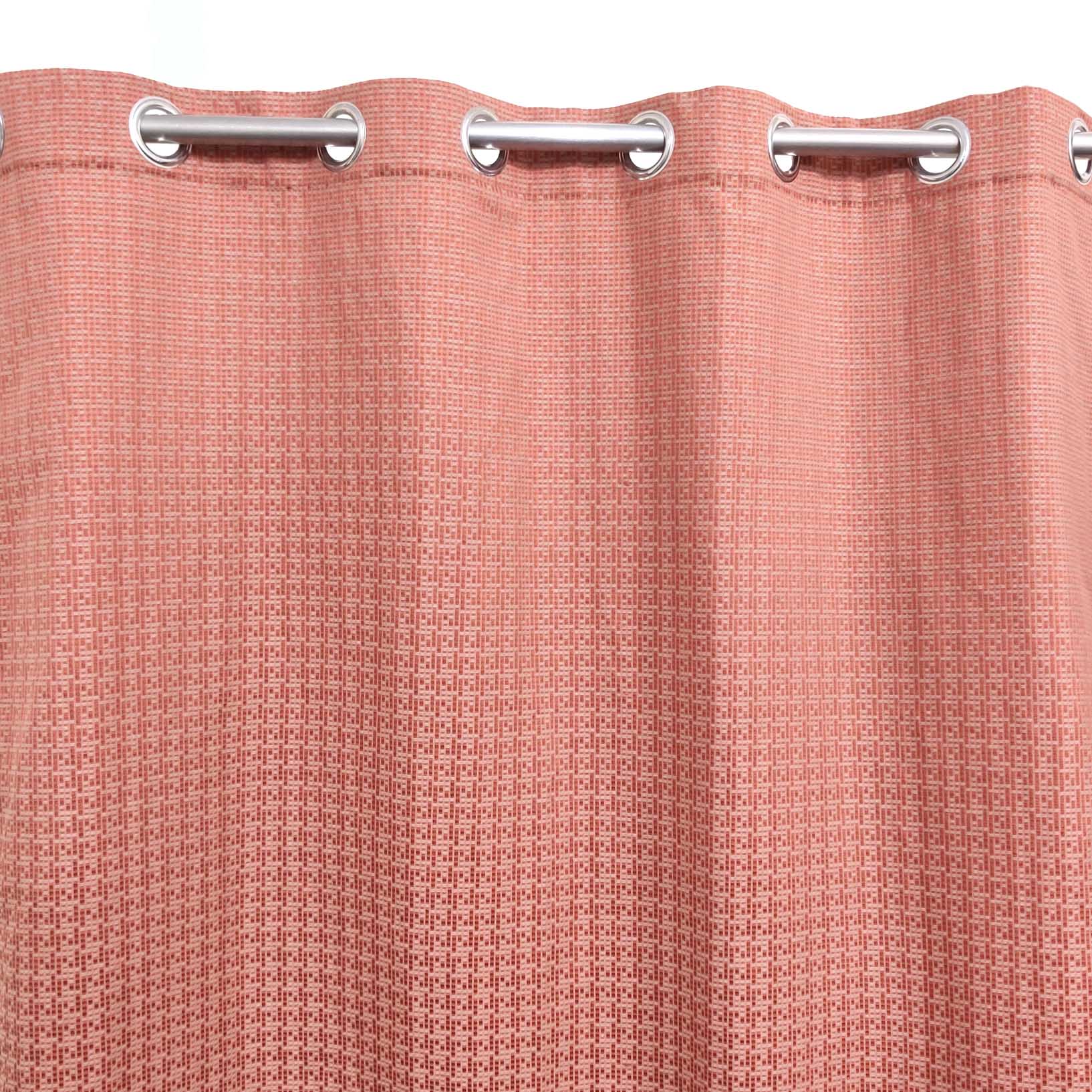 Orange Fire 3D Jacquard Curtain