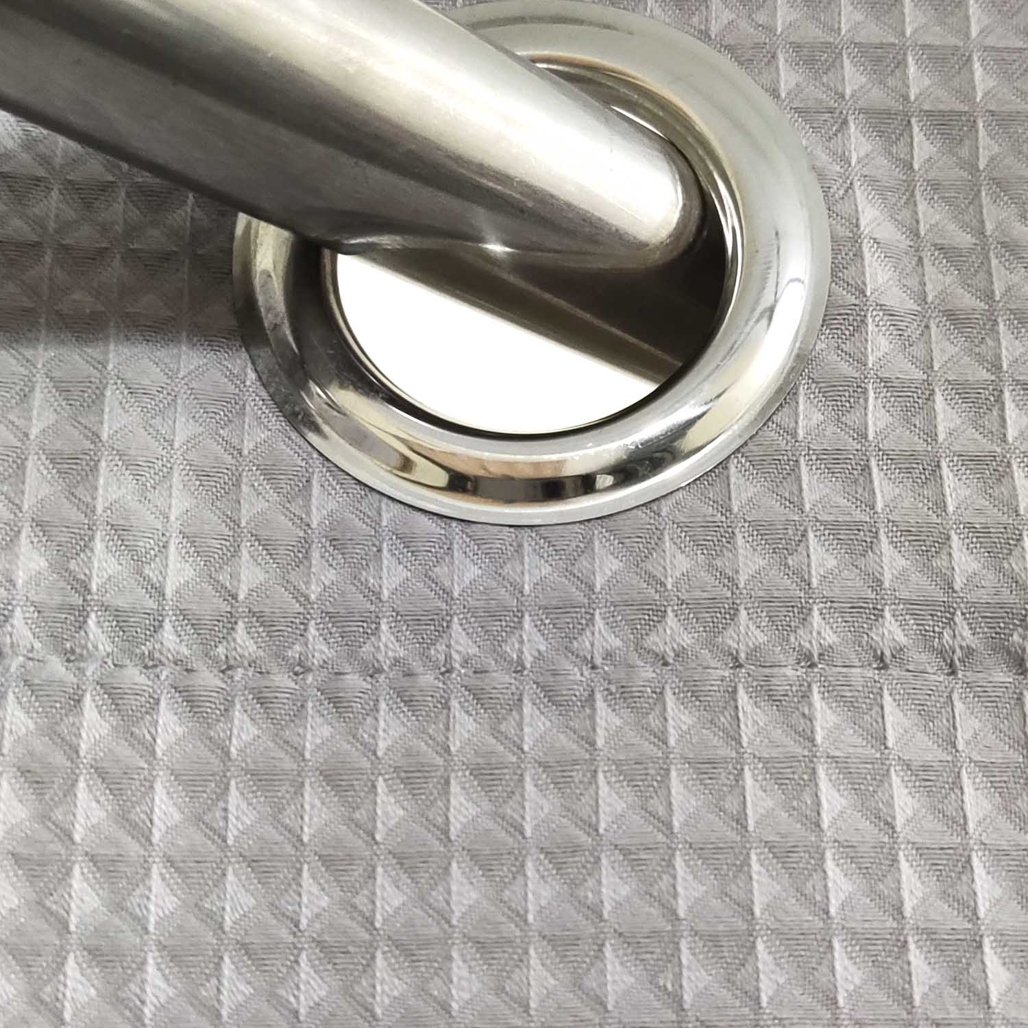 Self Threaded Grey Duck Cotton Curtain