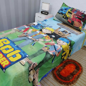 Bob The Builder Bed Sheet With One Pillow Case