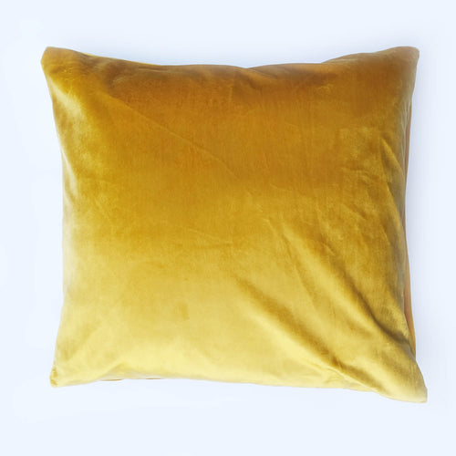 Yellow Velvet Cushion Cover