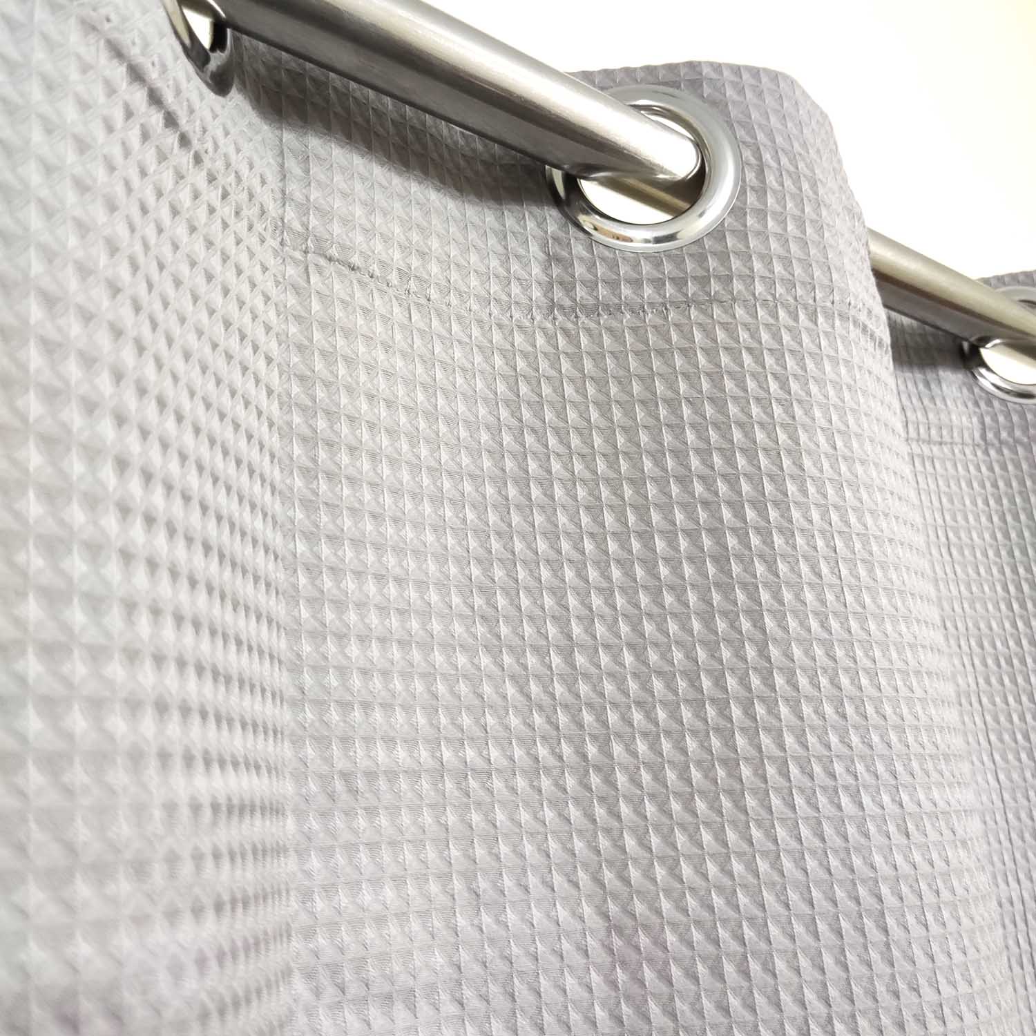 Self Threaded Grey Duck Cotton Curtain