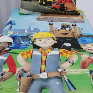 Bob The Builder Bed Sheet With One Pillow Case