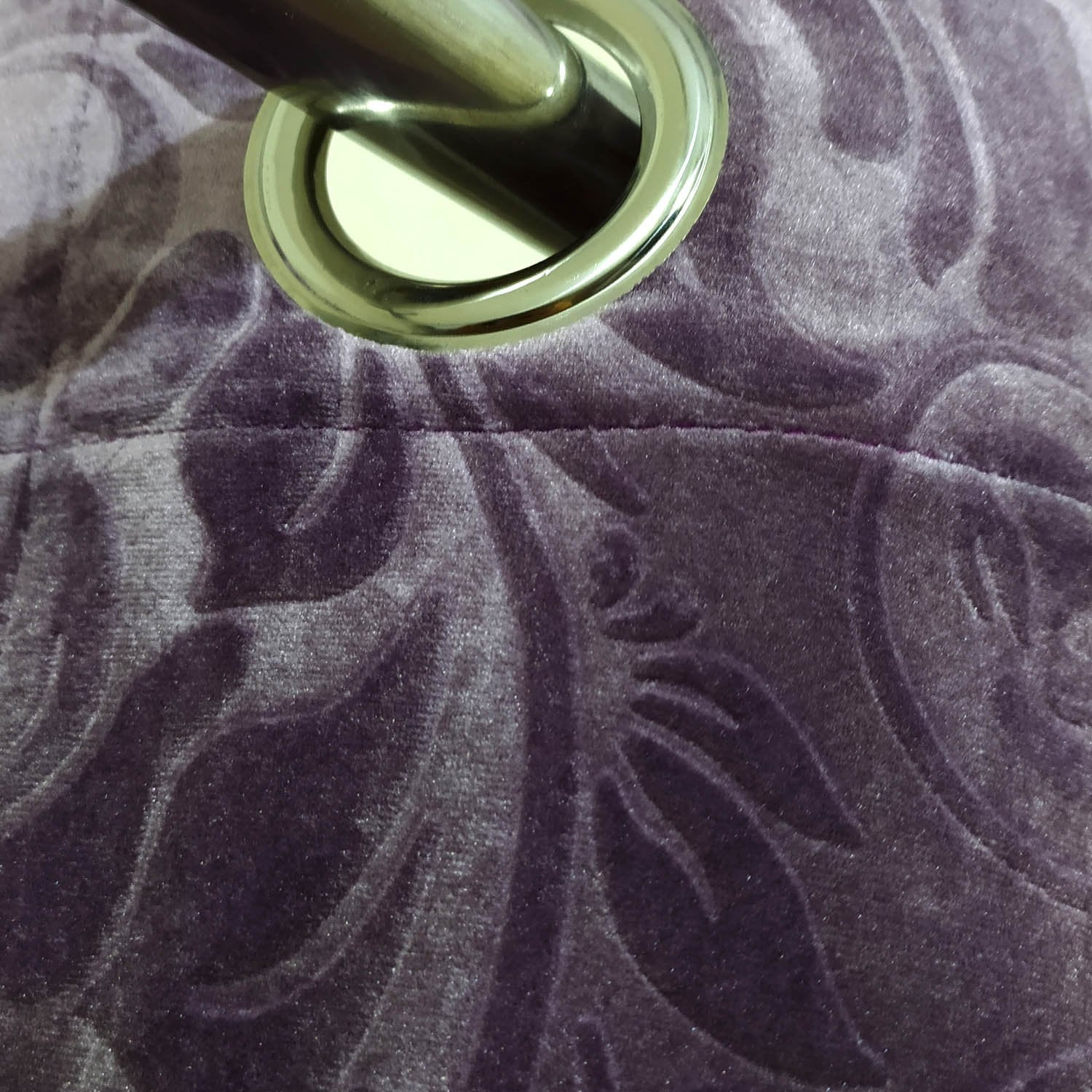 Self Embossed Velvet Curtain Lite Purple