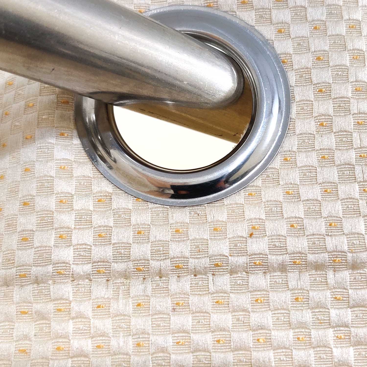 Last 1 left Diamond Emboss Silk Curtain Off-White