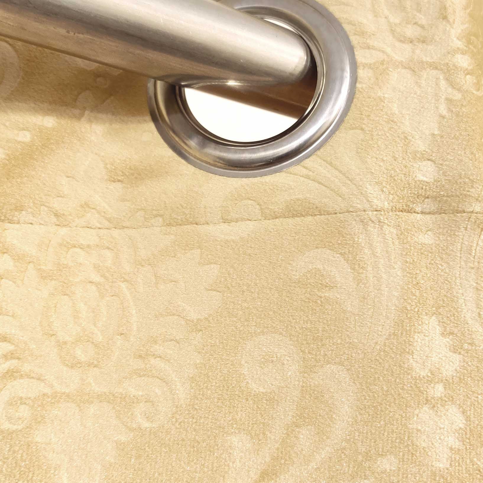 Self Embossed Velvet Curtain Lite Golden