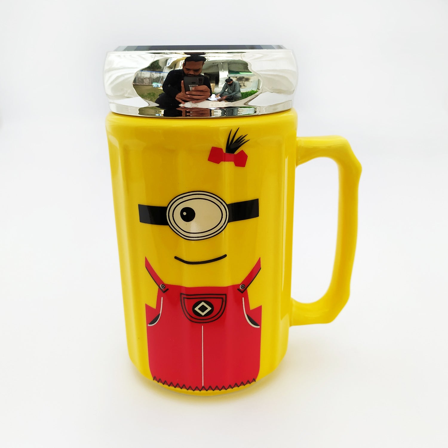 Minion Ceramic Mug with Glass Lid Top