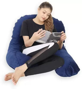 Pregnancy Pillow / U- Shape Maternity Pillow / Sleeping Support Pillow Blue