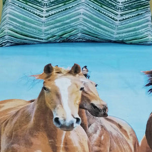 Horses & Sunflower Kids Bed Sheet