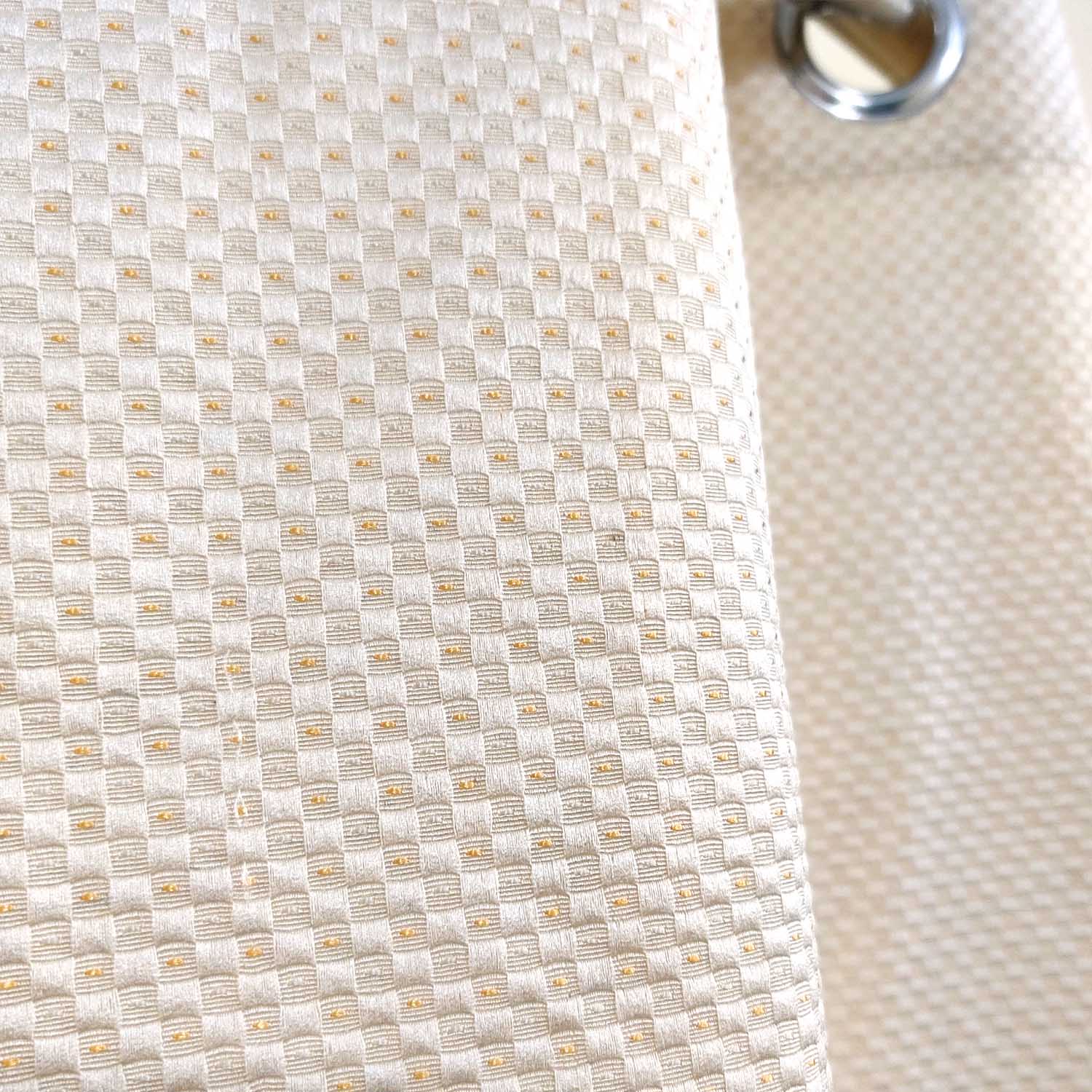 Last 1 left Diamond Emboss Silk Curtain Off-White