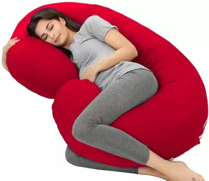 Pregnancy Pillow / C- Shape Maternity Pillow / Sleeping Support Pillow Red