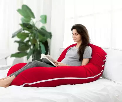 Pregnancy Pillow / C- Shape Maternity Pillow / Sleeping Support Pillow Red