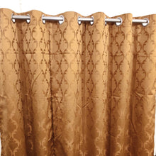 Last 2 Left Extra Discount Self Embossed Shanghai Curtain Brown Extra Wide 78"(With Lining)