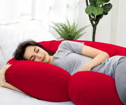 Pregnancy Pillow / C- Shape Maternity Pillow / Sleeping Support Pillow Red