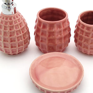 Pink Shine Big Ceramic Bath set