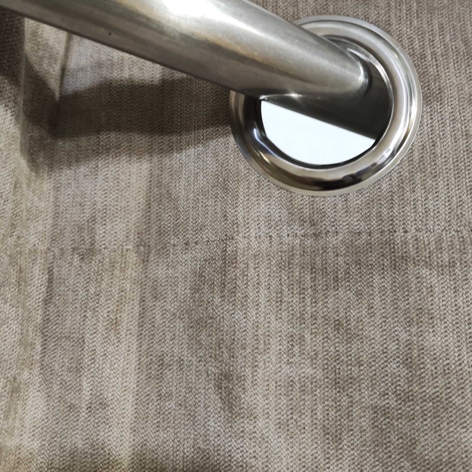 Textured Velvet Curtains Lite Brown with Lining (2 Pcs Available Only)