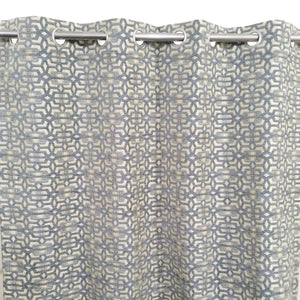 Thick Viscose Curtain Grey on Off-White Base
