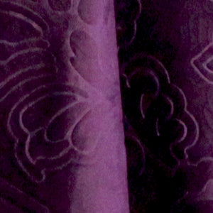 Self Embossed Velvet Curtain Purple