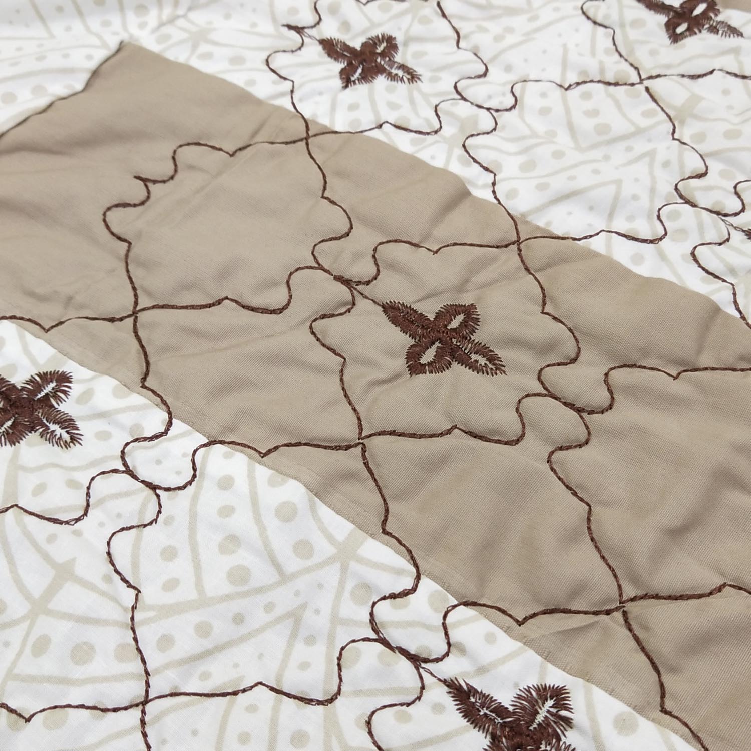Patch Work King Size Bed Sheet With Two Pillow Cases