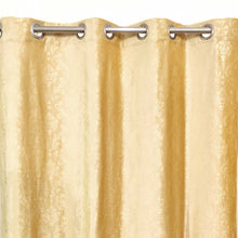 Self Embossed Velvet Curtain Lite Golden