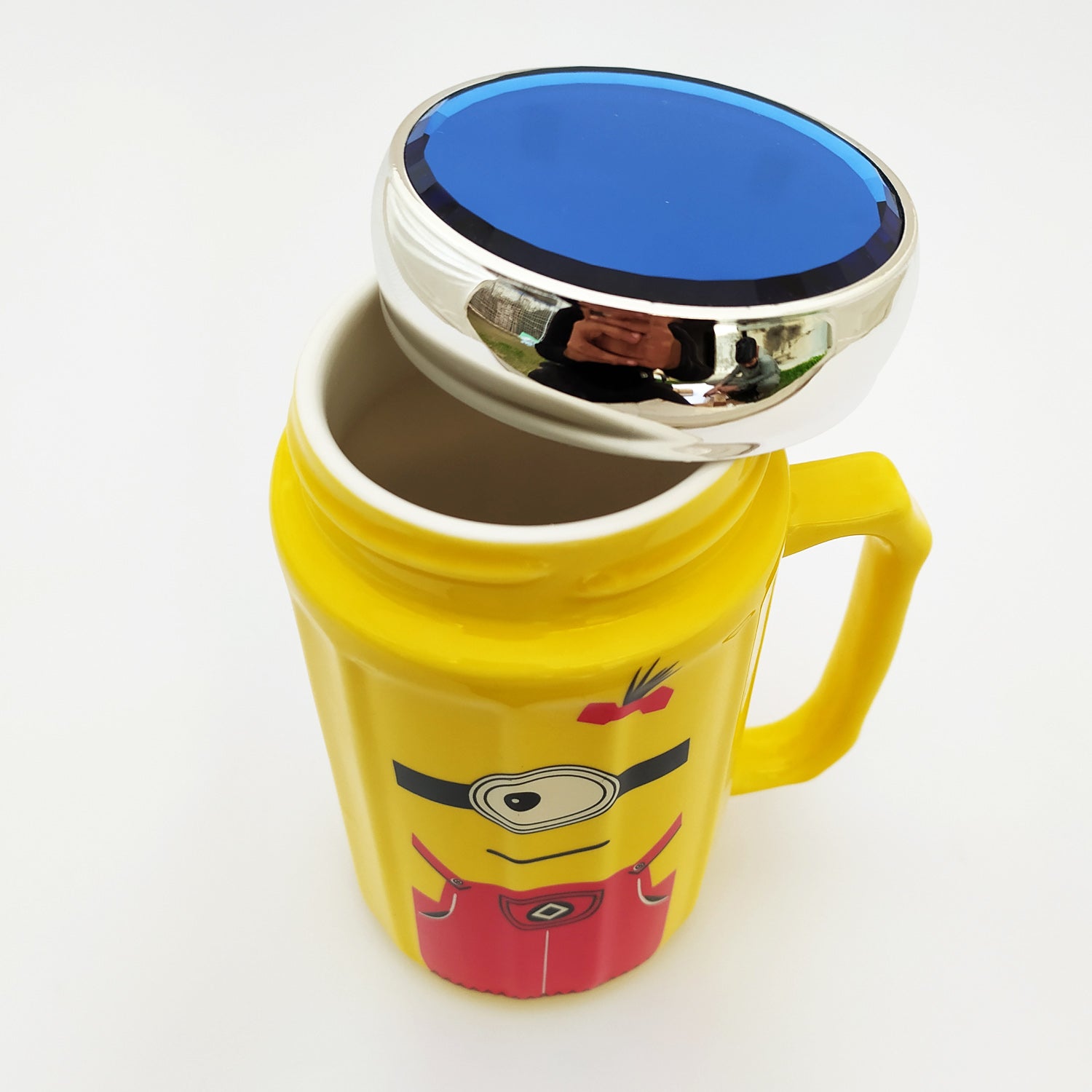 Minion Ceramic Mug with Glass Lid Top