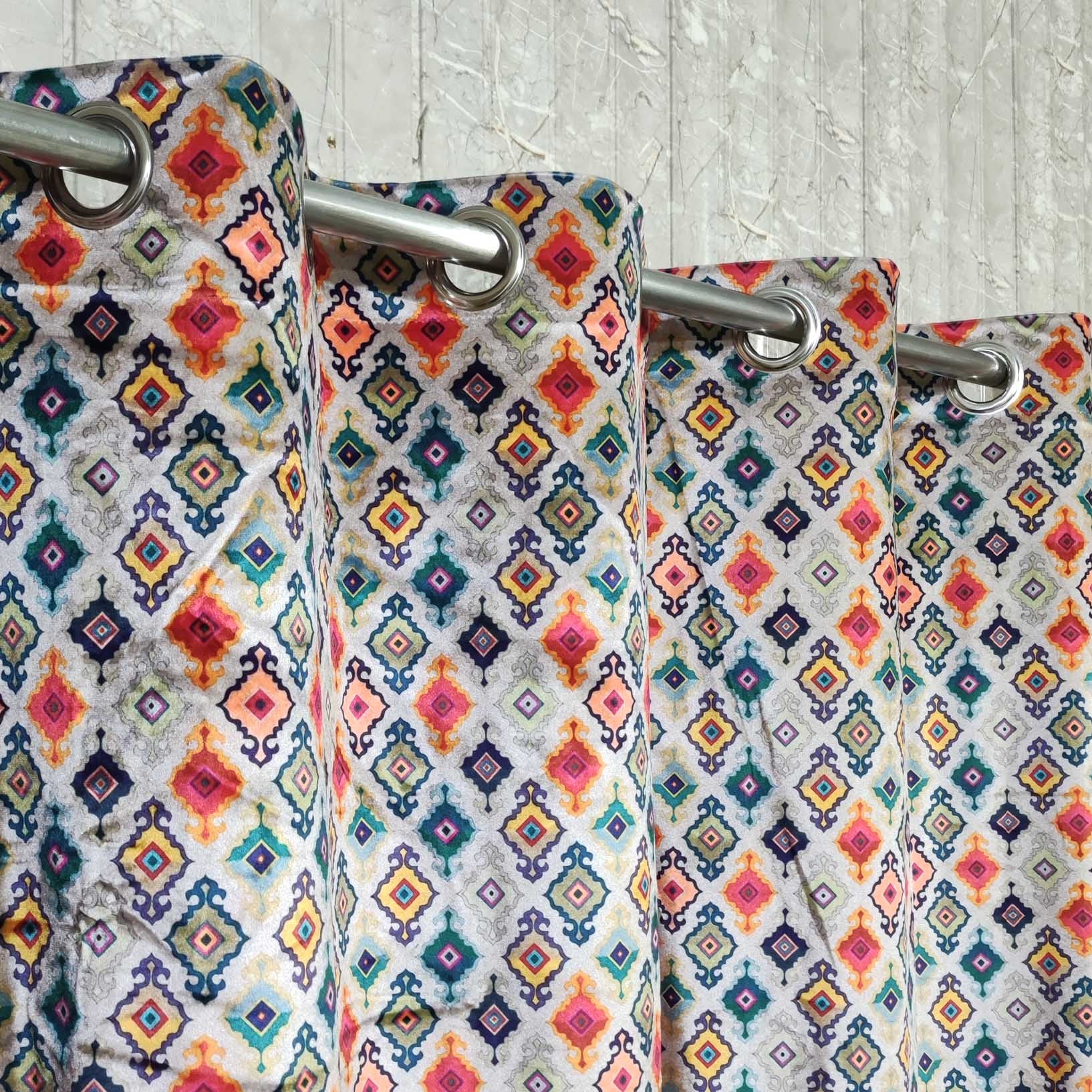 Digital Printed Multi Motif Curtain