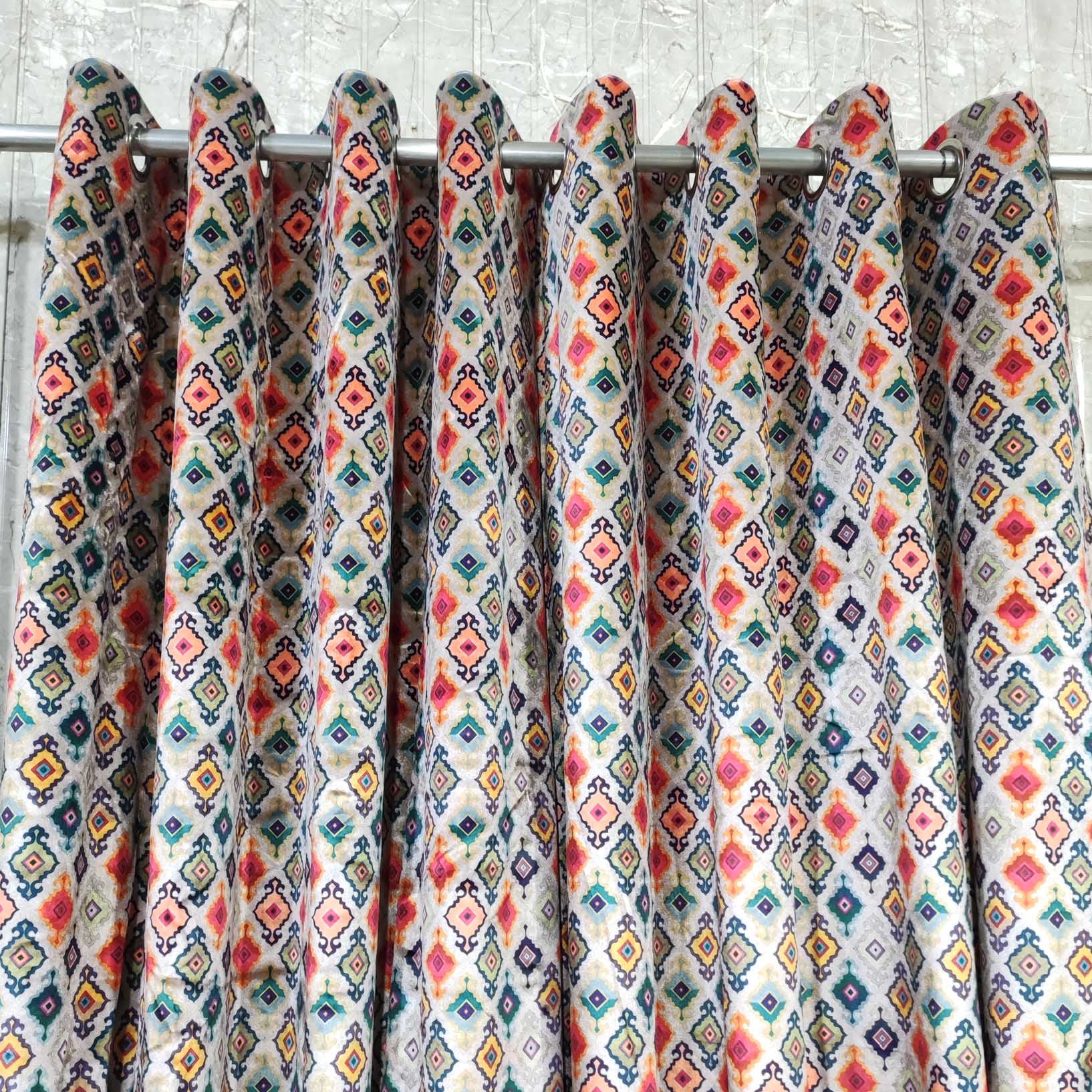 Digital Printed Multi Motif Curtain