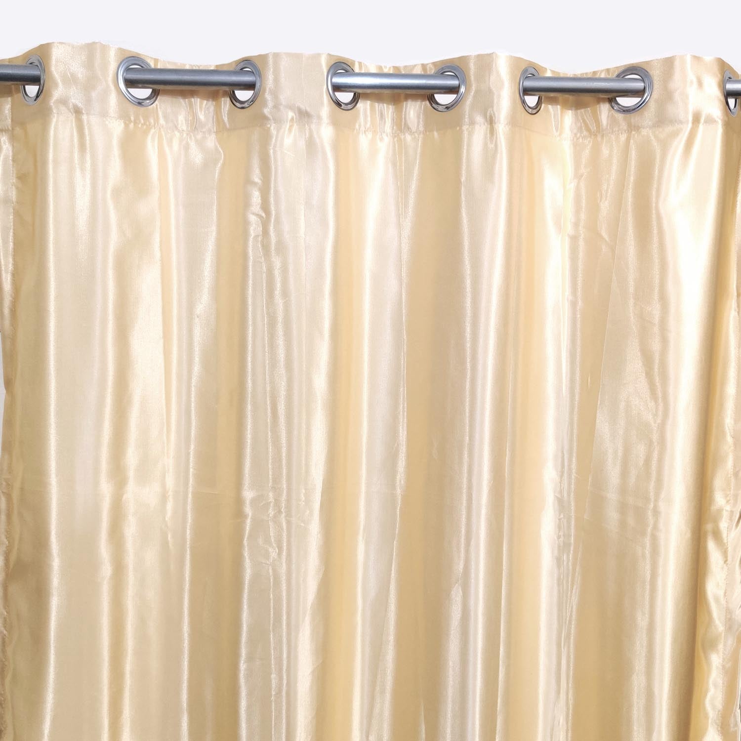 Plain Silk Curtain Golden Lite Yellow