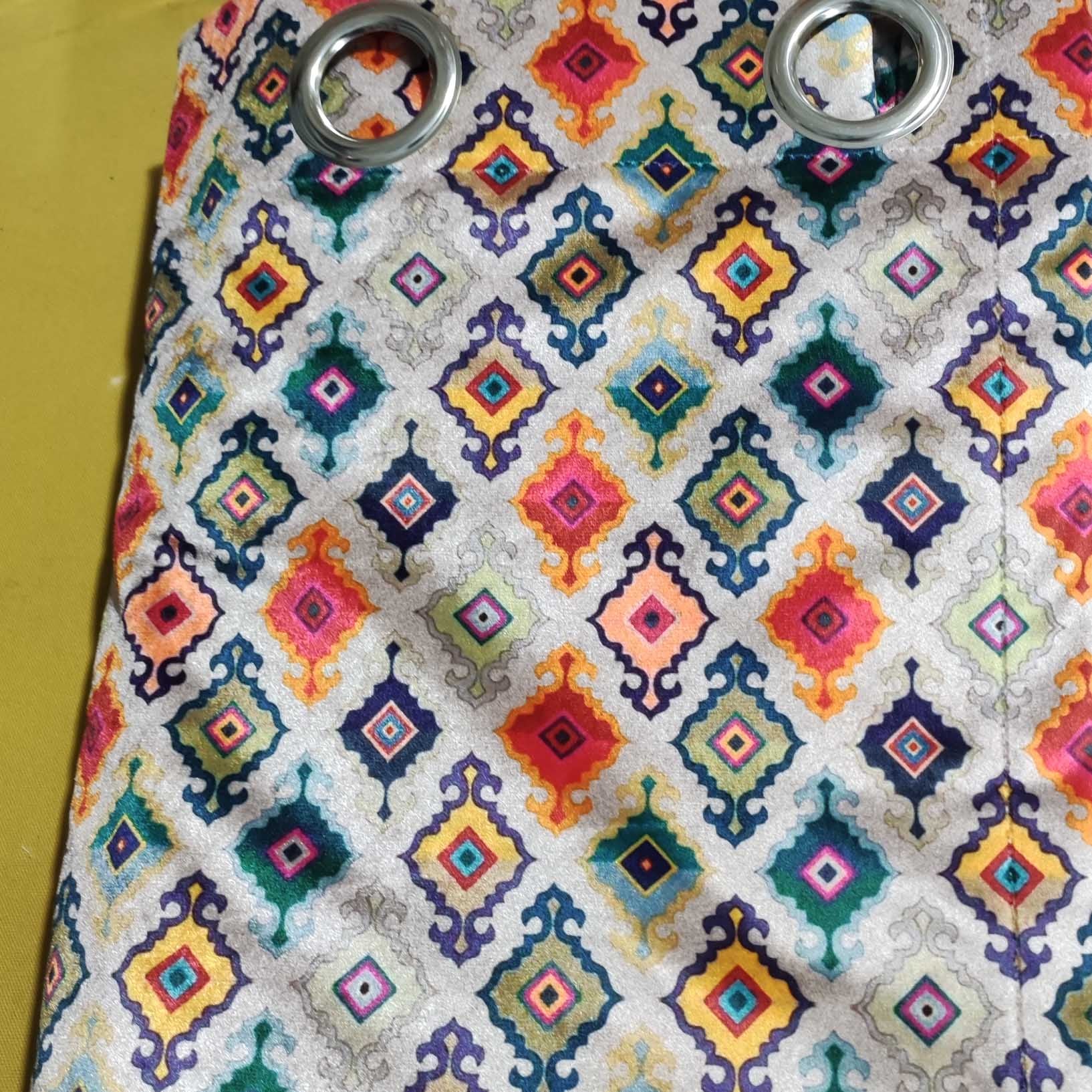 Digital Printed Multi Motif Curtain